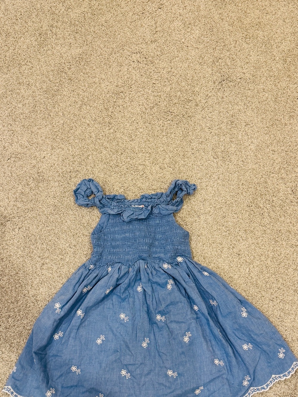 Cat & Jack Blue Ruffled Chambray cotton Sundress